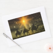 三人の賢人は宗教的なクリスマスステッカー 長方形シール (封筒)