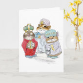 三人の賢者からのプレゼント カード (黄色い花)