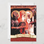 三人の賢者クリスマス磁気カード マグネット招待状 (正面)