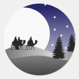 三人の賢者グラフィッククリスマス ラウンドシール