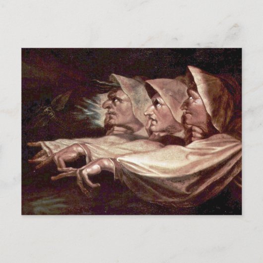 三人の魔女の英語 – 姉妹風変わりまたはT ポストカード (正面)