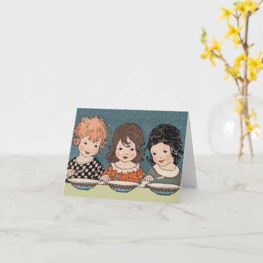 三人姉妹ノテカード カード (黄色い花)