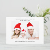 三人家族として初めてのクリスマス家族写真 シーズンカード (スタンド正面)