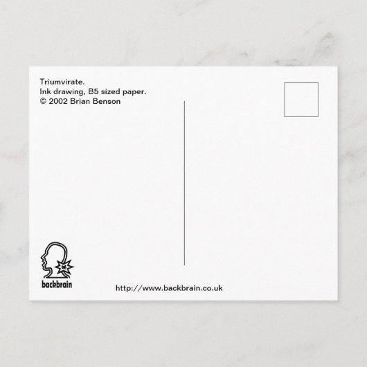 三人組 ポストカード (裏面)
