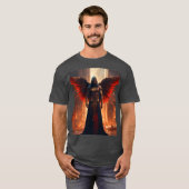 「三人組：男、悪魔、天使T型 Tシャツ (正面フル)