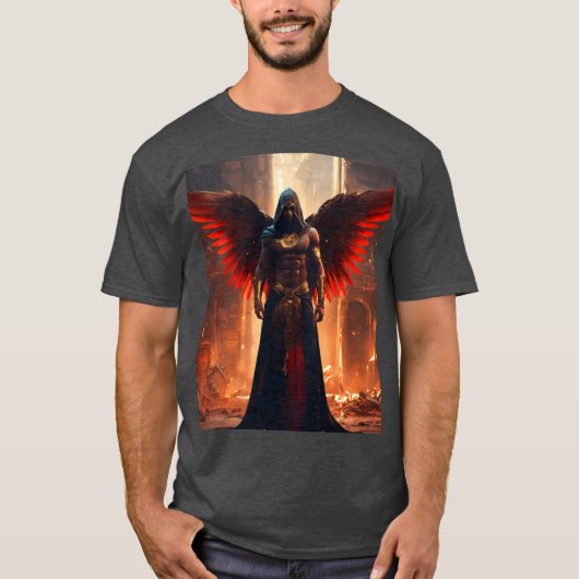 「三人組：男、悪魔、天使T型 Tシャツ (正面)