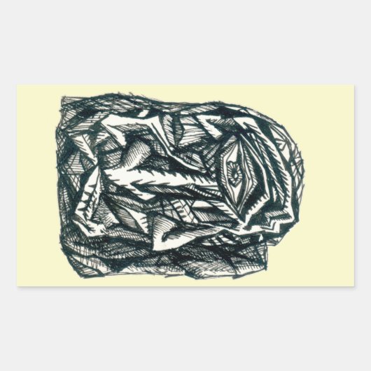 三人組 長方形シール (正面)