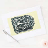 三人組 長方形シール (封筒)