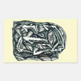 三人組 長方形シール