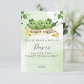 三人育児の幸せなお祝い ディーパーズラッフル カード挿入 招待状 (スタンド正面)