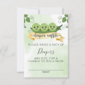 三人育児の幸せな瞬間を記念するおむつくじカード 招待状 (正面)