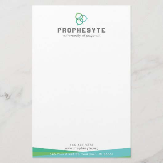 三位一体のチャット バブル 便箋 (正面)