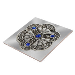 三位一体の円形浮彫り タイル