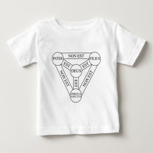 三位一体の図表のラテン ベビーTシャツ (正面)