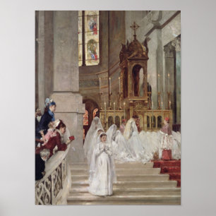 三位一体の教会の聖餐、1877年 ポスター