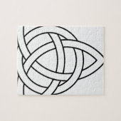 三位一体の結び目のケルト族のサクソンのバイキングのnorseの北欧人 ジグソーパズル (横)