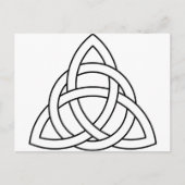 三位一体の結び目のケルト族のサクソンのバイキングのnorseの北欧人 ポストカード (正面)
