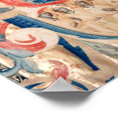 三位一体を描いた歴史イニシャル「B」 ポスター (角)