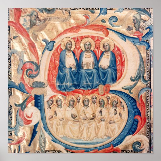 三位一体を描いた歴史イニシャル「B」 ポスター (正面)