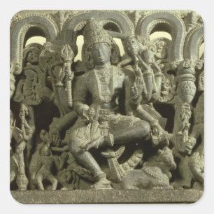 三位一体を描写するLintel: Siva、Brahmaおよび気力 スクエアシール