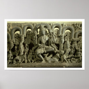 三位一体を描写するLintel: Siva、Brahmaおよび気力 ポスター