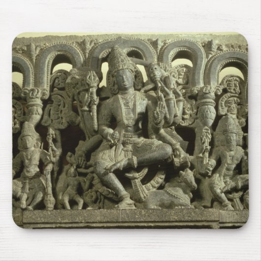 三位一体を描写するLintel: Siva、Brahmaおよび気力 マウスパッド (正面)
