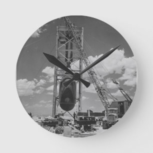 三位一体テストのために置かれるジャンボ原爆 ラウンド壁時計