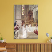 三位一体教会の聖餐式， 1877 キャンバスプリント (インサイチュ (リビング))