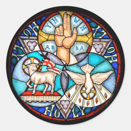 三位一体父と息子と聖霊の象徴 ラウンドシール (正面)