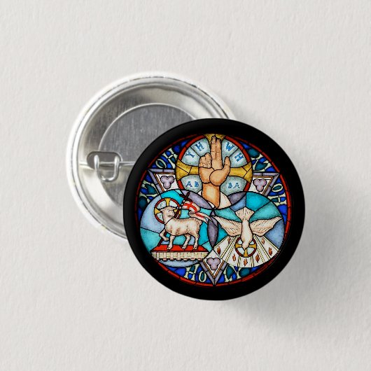 三位一体父と息子と聖霊の象徴 缶バッジ (正面&裏面)