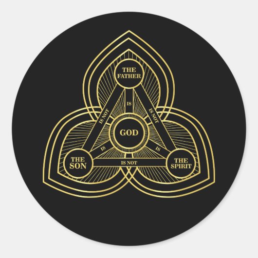 三位一体父、息子と聖霊金ゴールド ラウンドシール (正面)