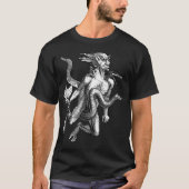 三体の首を持つ男、蛇、猫を狙え Tシャツ (正面)