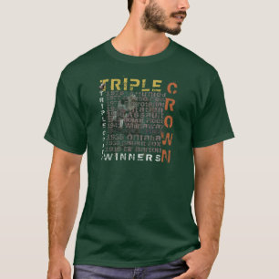 三冠勝者の競馬のTシャツ Tシャツ