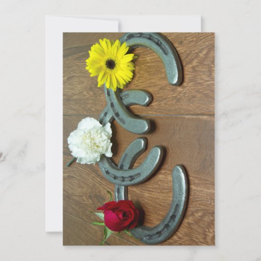 三冠花および蹄鉄のパーティー 招待状 (正面)