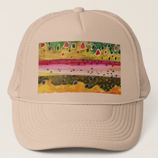 三匹のマスの皮 キャップ (正面)