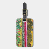 三匹のマスの皮 ラゲッジタグ (正面縦)