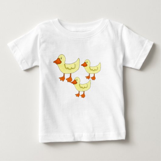 三匹の子アヒル ベビーTシャツ (正面)