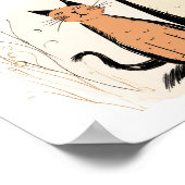 三匹の子猫と花 ポスター (角)