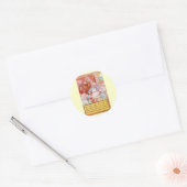 三匹の子豚と料理中の狼、ヴィンテージの童話 ラウンドシール (封筒)