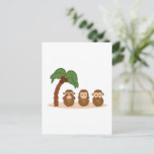 三匹の小さなサル – トレ・マカキンホス ポストカード (スタンド正面)