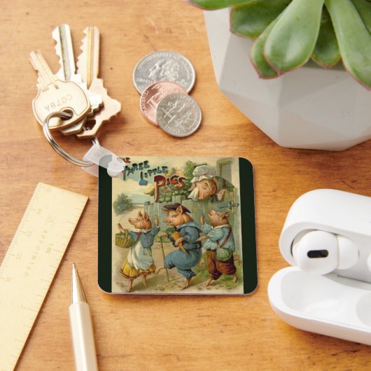 三匹の小さな豚ヴィンテージ童話 キーホルダー (デスク)