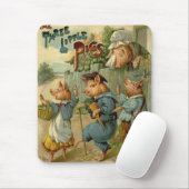 三匹の小さな豚ヴィンテージ童話 マウスパッド (マウス)