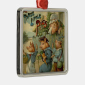 三匹の小さな豚ヴィンテージ童話 メタルオーナメント (右)