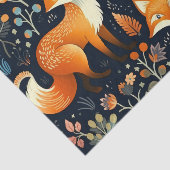 三匹の狐の森のパターン・デコパージュペーパー 薄葉紙 (詳細)