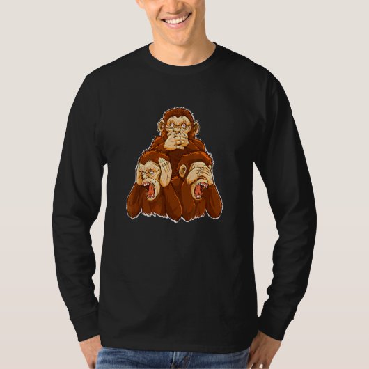 三匹の猿 Tシャツ (正面)