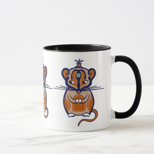 三匹の茶色のネズミ マグカップ (右)
