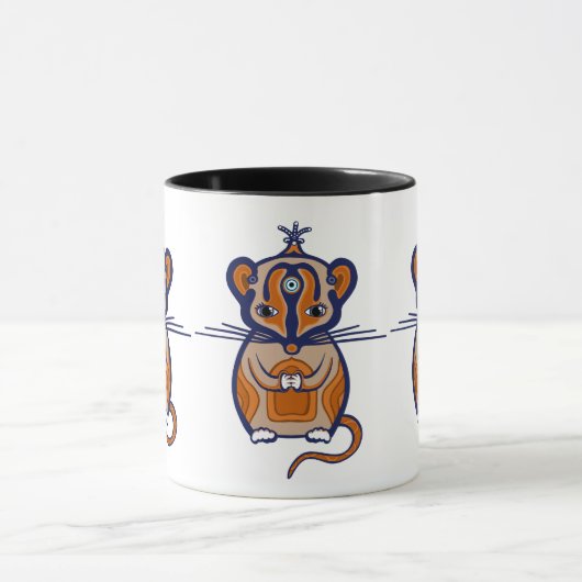 三匹の茶色のネズミ マグカップ (中央)