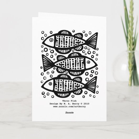 三匹の魚 カード (裏面)