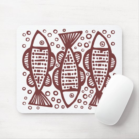 三匹の魚 マウスパッド (マウス)