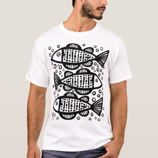 三匹の魚 Tシャツ (正面)